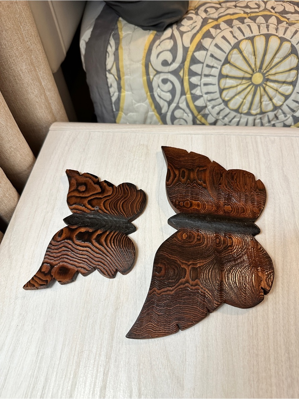 Handmade Brown Wooden Butterfly Wall Art -